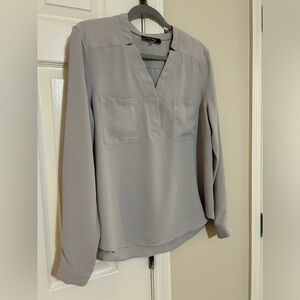 Grey Nine West Large Work Blouse